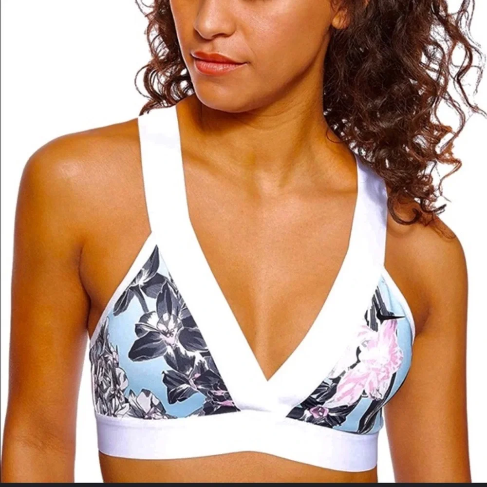 Nike Women's Indy Light Hyper Sports Bra - Black, White, Blue, Pink - Picture 1 of 4